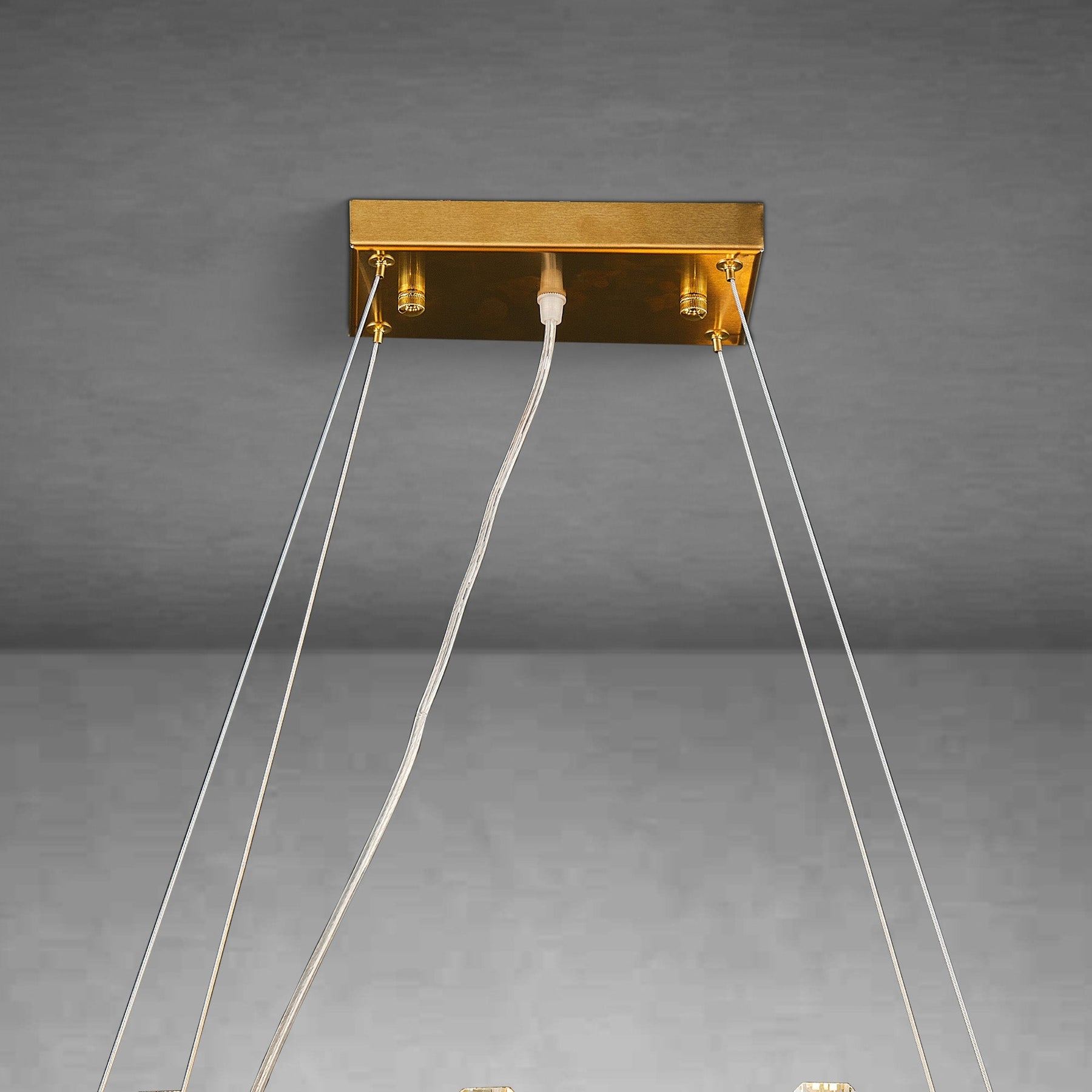 Modern Rectangular Crystal Chandeliers