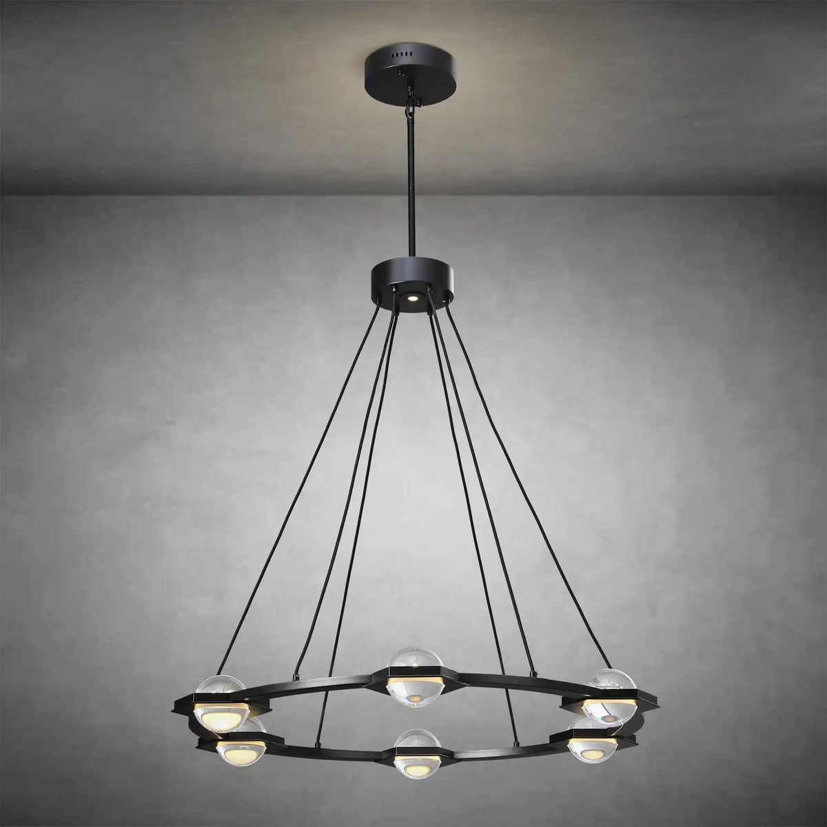 Planets Round Chandelier 48" LED Light
