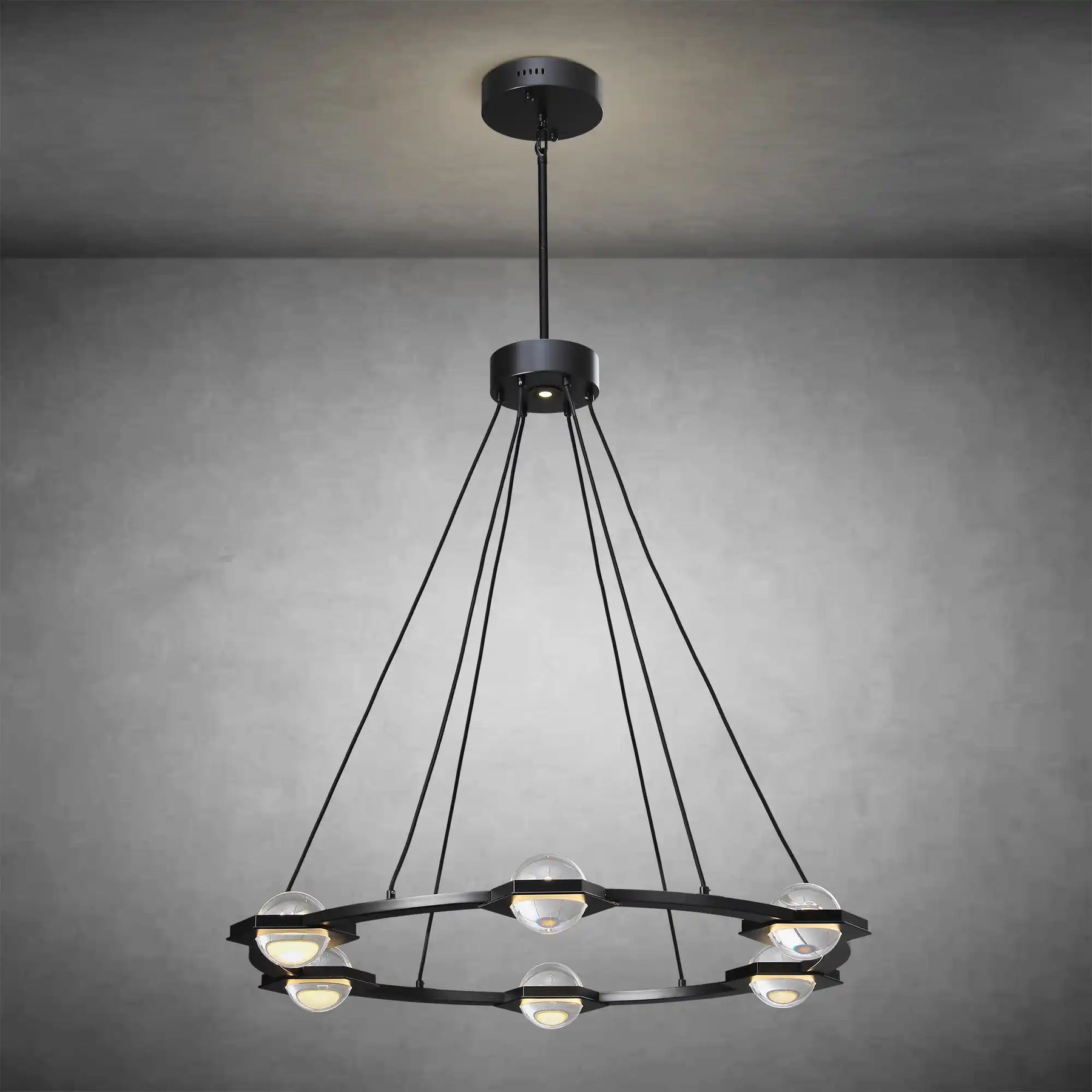 Planets Round Chandelier 48" LED Light