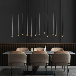 Melinda Metal Retangular Chandelier, Contemporary Lighting Fixture