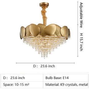 Modern Italian Style Crystal Tassel Chandelier