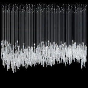 Luméa Organic Glass Tube Cluster Chandelier