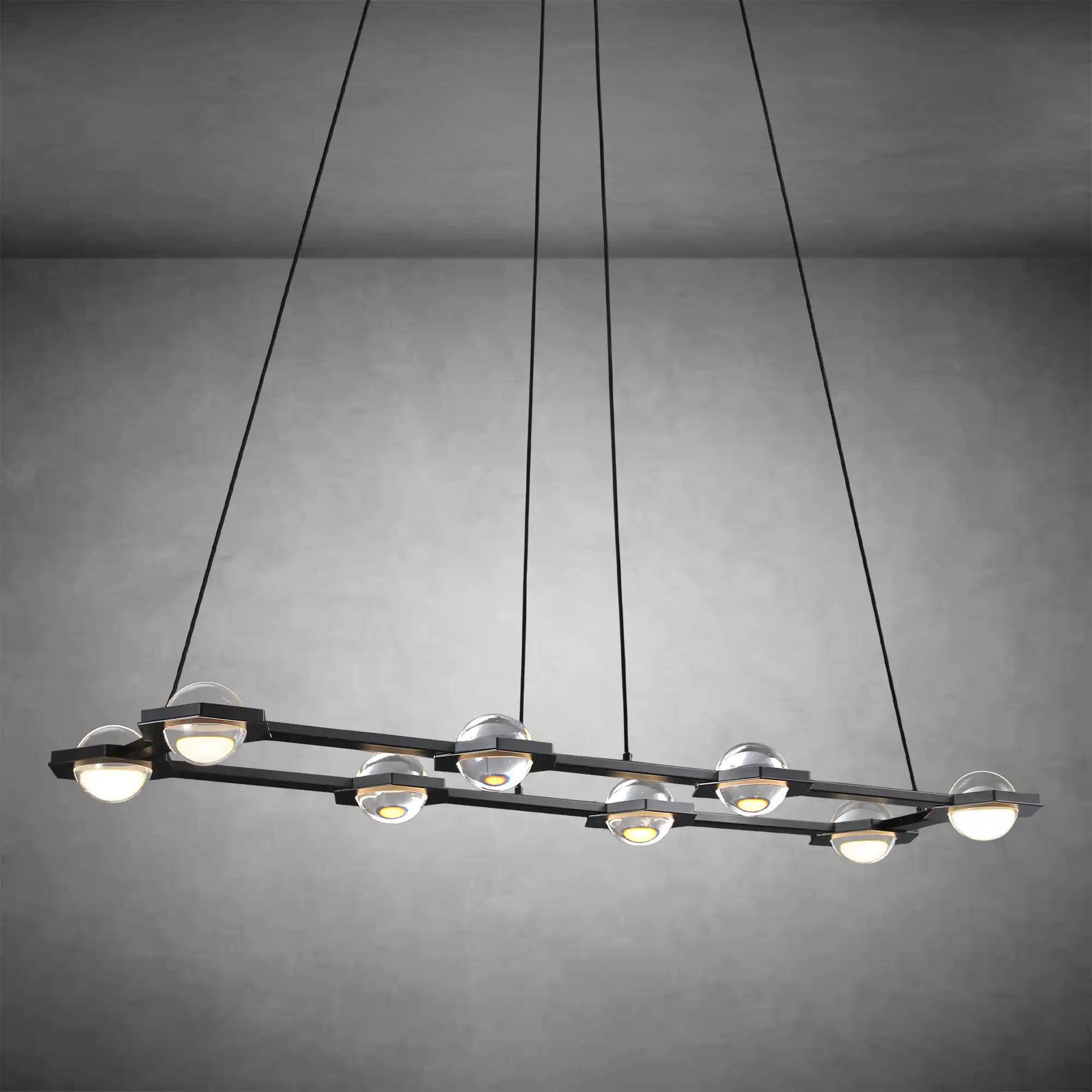 Planets Dining Room Rectangular Chandelier 54'' 72"W