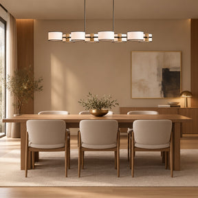 Daphne Fabric Linear Chandelier