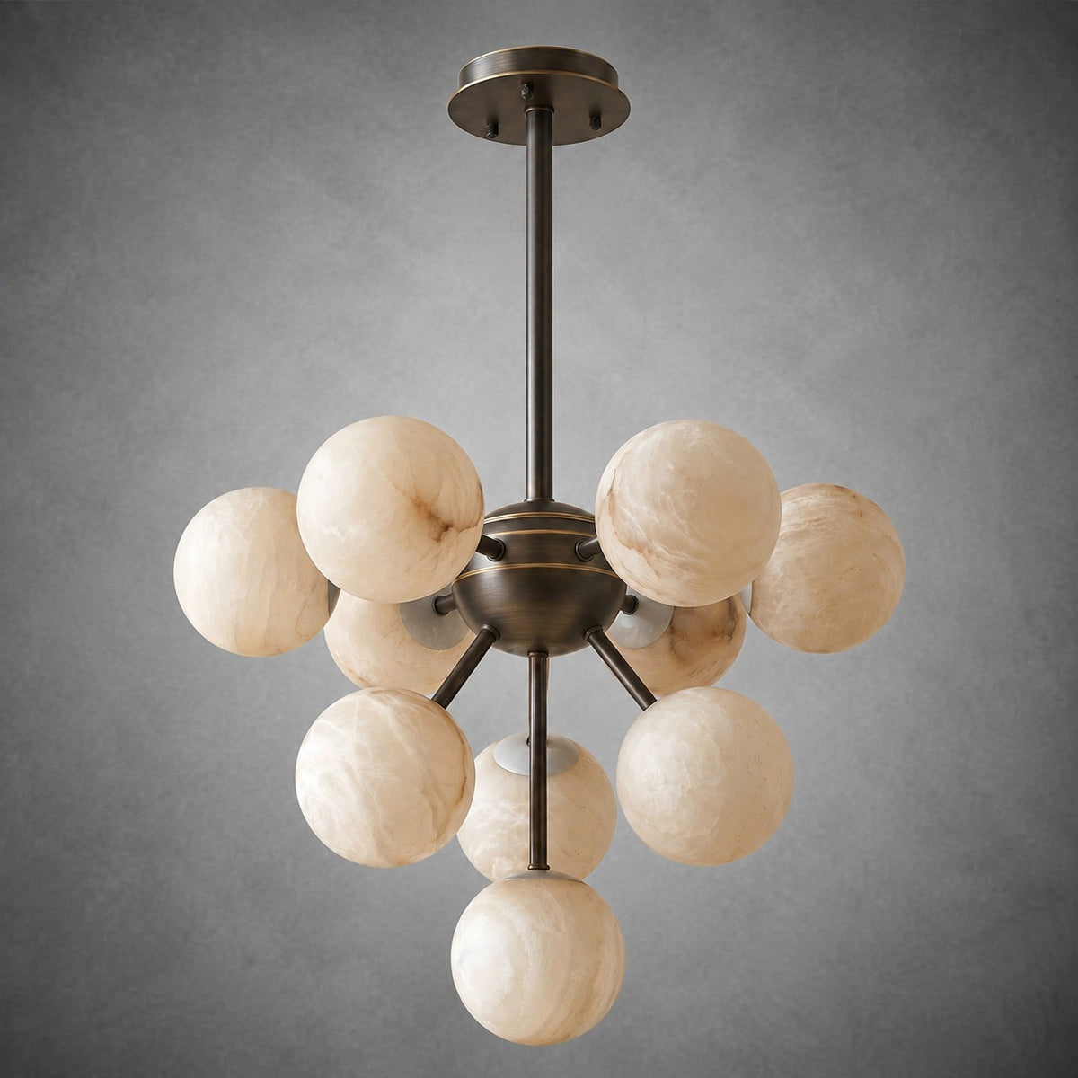 Orb Cluster Alabaster Pendant Light