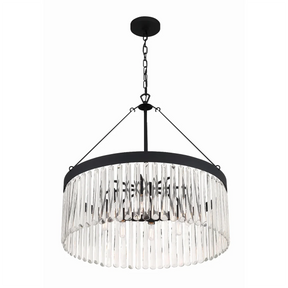 Emilie Crystal Waterfall Round Chandelier