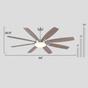 Zephyra Ceiling Fans with Lights 66"