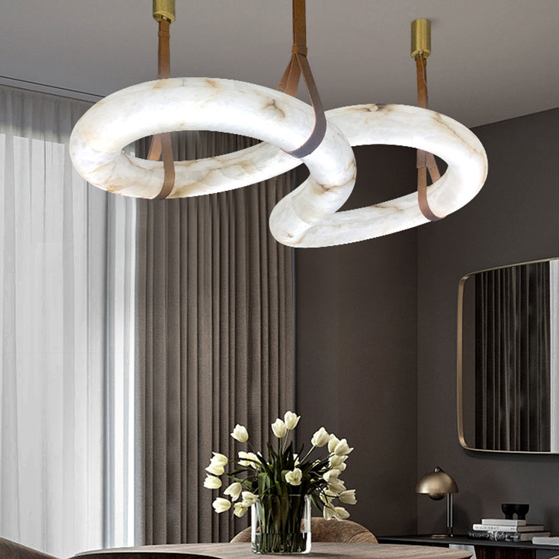 Ethereal Contemporary Nordic Alabaster Chandelier