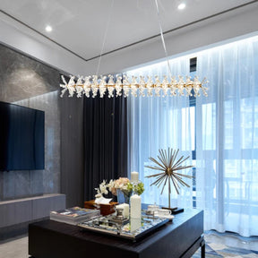 2 Wheel Frozen Ice Crystal Chandelier Light For Living Room Dining Hall