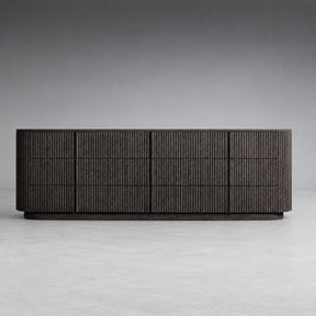 Reeded Oak Dresser with Curved Contours