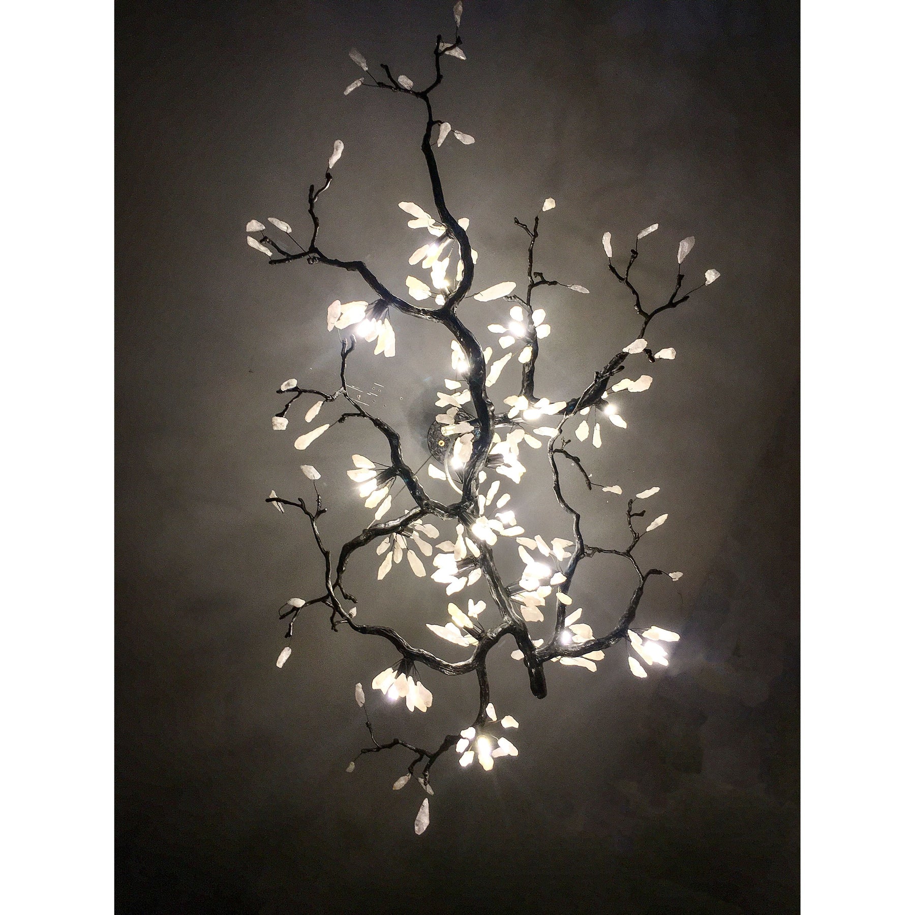 Selenite Crystal Blossom Branching Tree Chandelier