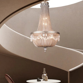 Oversize Modern Metal Art Luxury Crystal Chandelier for Duplex Hall/Staircase/Villa/Foyer