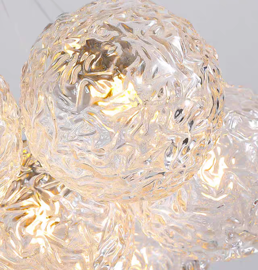 Affordable Nordic Art Water Pattern Glass Bubble Pendant Chandelier for Living/Dining Room/Bedroom