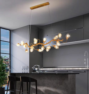 Modern Art Extra Large Branch Style Chandelier with Clear Bubble Glass Eggs for Dining Room and Living Room - Merlin Lamps