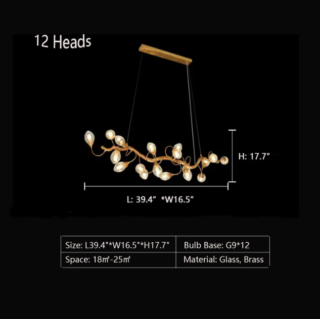 Modern Art Extra Large Branch Style Chandelier with Clear Bubble Glass Eggs for Dining Room and Living Room - Merlin Lamps