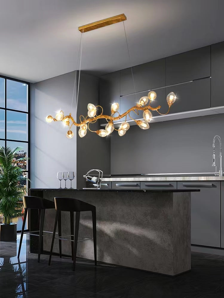 Modern Art Extra Large Branch Style Chandelier with Clear Bubble Glass Eggs for Dining Room and Living Room - Merlin Lamps