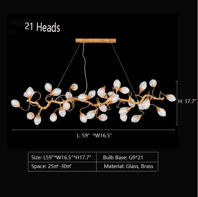 Modern Art Extra Large Branch Style Chandelier with Clear Bubble Glass Eggs for Dining Room and Living Room - Merlin Lamps