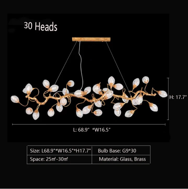 Modern Art Extra Large Branch Style Chandelier with Clear Bubble Glass Eggs for Dining Room and Living Room - Merlin Lamps