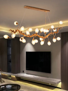 Modern Art Extra Large Branch Style Chandelier with Clear Bubble Glass Eggs for Dining Room and Living Room - Merlin Lamps