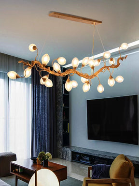 Modern Art Extra Large Branch Style Chandelier with Clear Bubble Glass Eggs for Dining Room and Living Room - Merlin Lamps