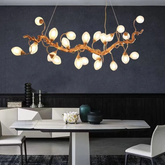 Modern Art Extra Large Branch Style Chandelier with Clear Bubble Glass Eggs for Dining Room and Living Room - Merlin Lamps