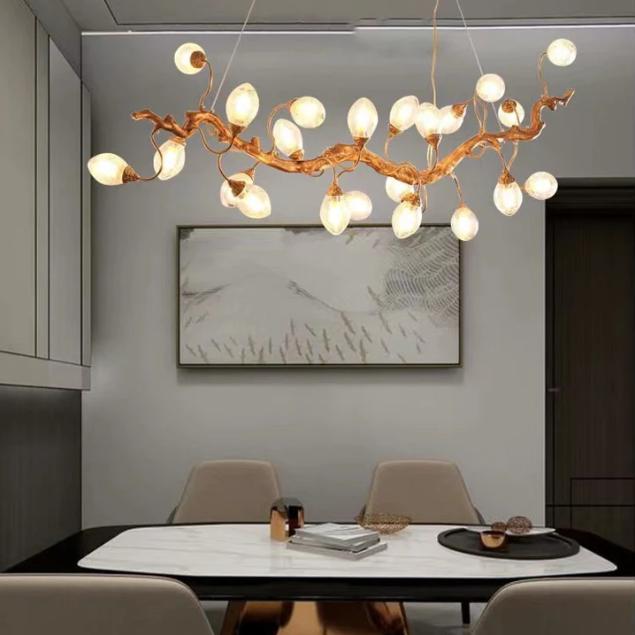 Modern Art Extra Large Branch Style Chandelier with Clear Bubble Glass Eggs for Dining Room and Living Room - Merlin Lamps