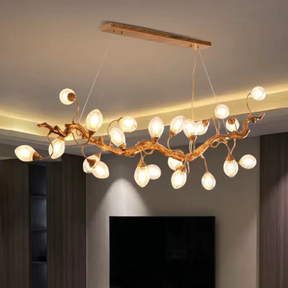 Modern Art Extra Large Branch Style Chandelier with Clear Bubble Glass Eggs for Dining Room and Living Room - Merlin Lamps