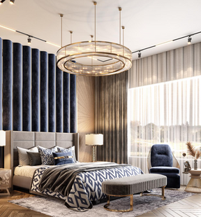 Modern Round Drum Dimmable Chandelier for Living Room/Bedroom