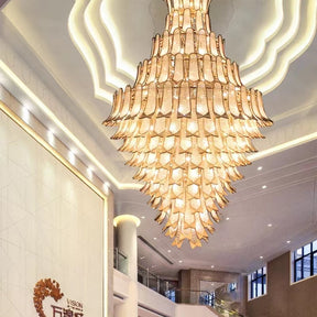 Extra Large Luxury Multi-tier Gold CrystalChandelier for Stairs/Large High-ceiling Room