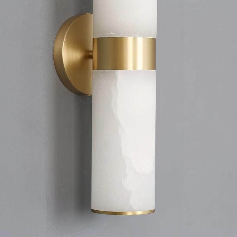 Merlin Althea Modern Sutton Linear Alabaster Wall Sconce, Wall Lamp For Living Room, Bathroom