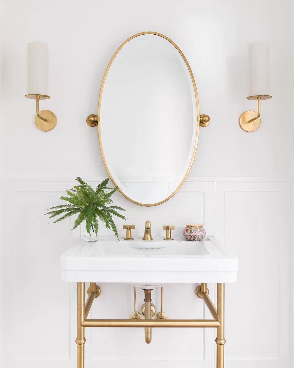 Modern Style Minimalism White Shades Chandelier/Wall Light in Brass