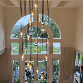 Raindrop Round Chandelier Modern Luxury Glass Chandelier For Living Room Dinning Room