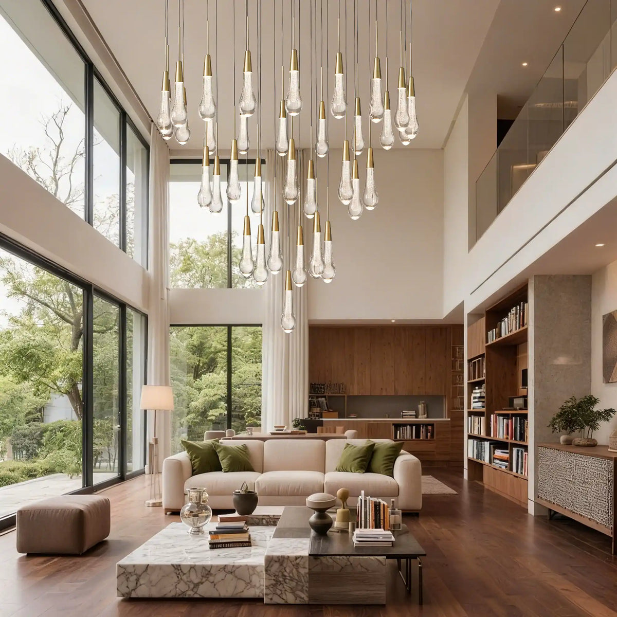 Soltaire Round Chandelier 17" 24" 36“ 58“