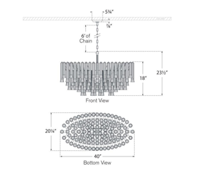 Lorelei X-Large Oval Round Chandelier