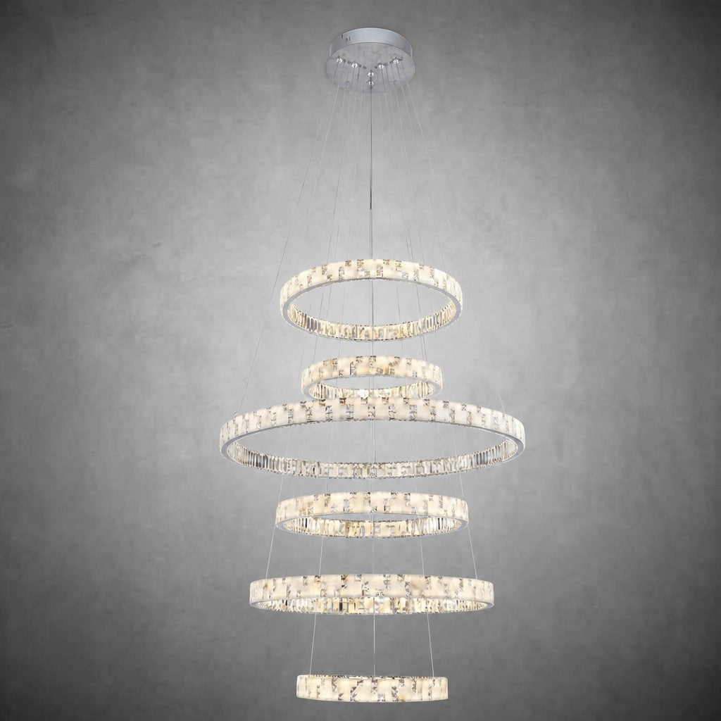 Ellery Crystal Pendant Light 48"