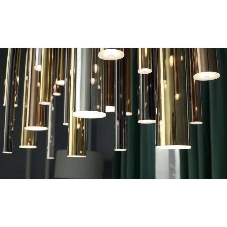 Bellini Square Tri-Tone Tubular Pendant Light Chandelier - Merlin Lamps