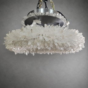 Geode  Round Quartz Crystal Chandelier