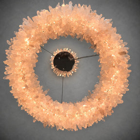 Geode  Round Quartz Crystal Chandelier