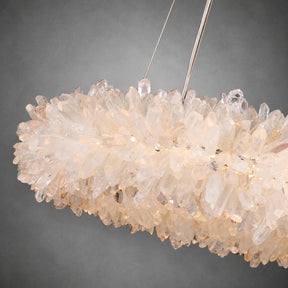 Geode  Round Quartz Crystal Chandelier