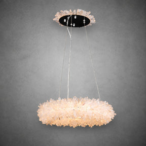 Geode  Round Quartz Crystal Chandelier