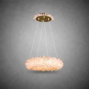 Geode  Round Quartz Crystal Chandelier