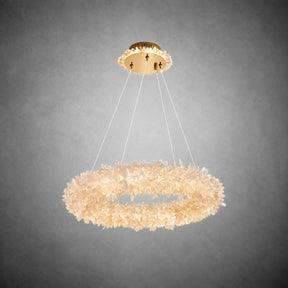 Geode  Round Quartz Crystal Chandelier