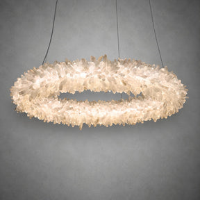 Geode  Round Quartz Crystal Chandelier