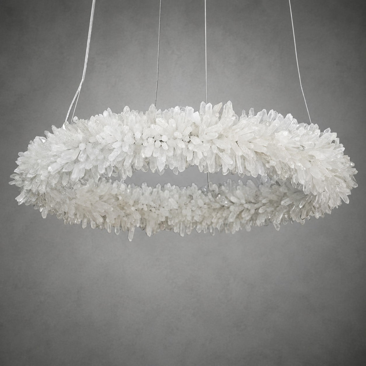 Geode  Round Quartz Crystal Chandelier
