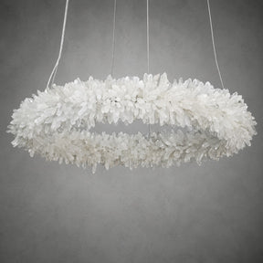 Geode  Round Quartz Crystal Chandelier