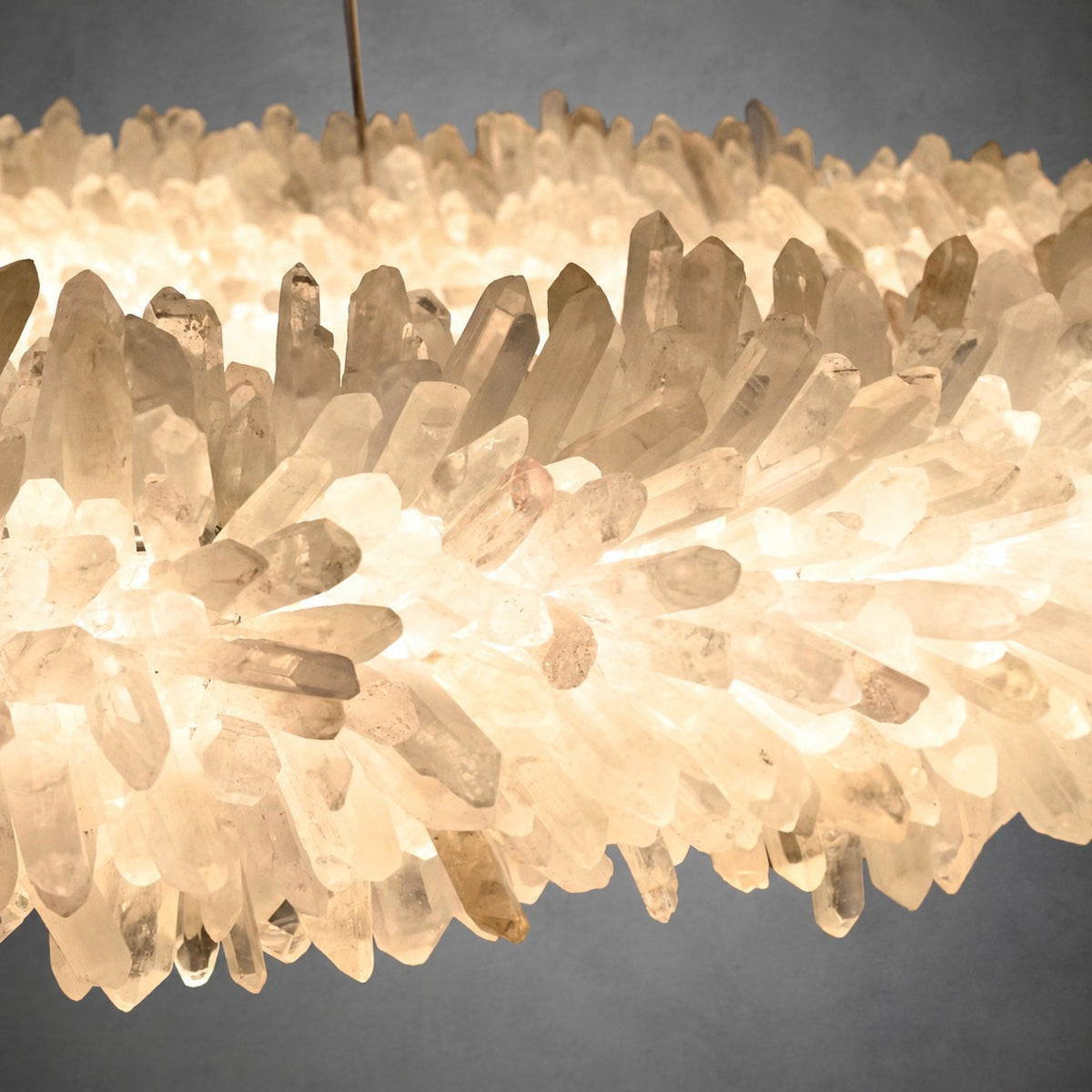 Geode  Round Quartz Crystal Chandelier