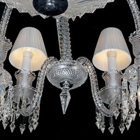 24 Lights Bacara Crystal Chandelier with Lampshades