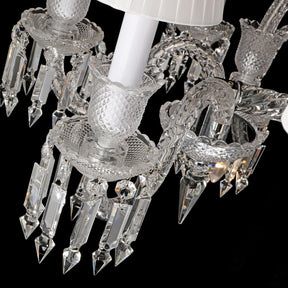 24 Lights Bacara Crystal Chandelier with Lampshades