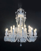 24 Lights Paris Clear Bacara Crystal Lighting Chandelier