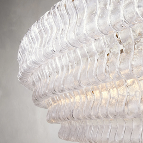 Art Glass Ghiaccio Oval Chandelier